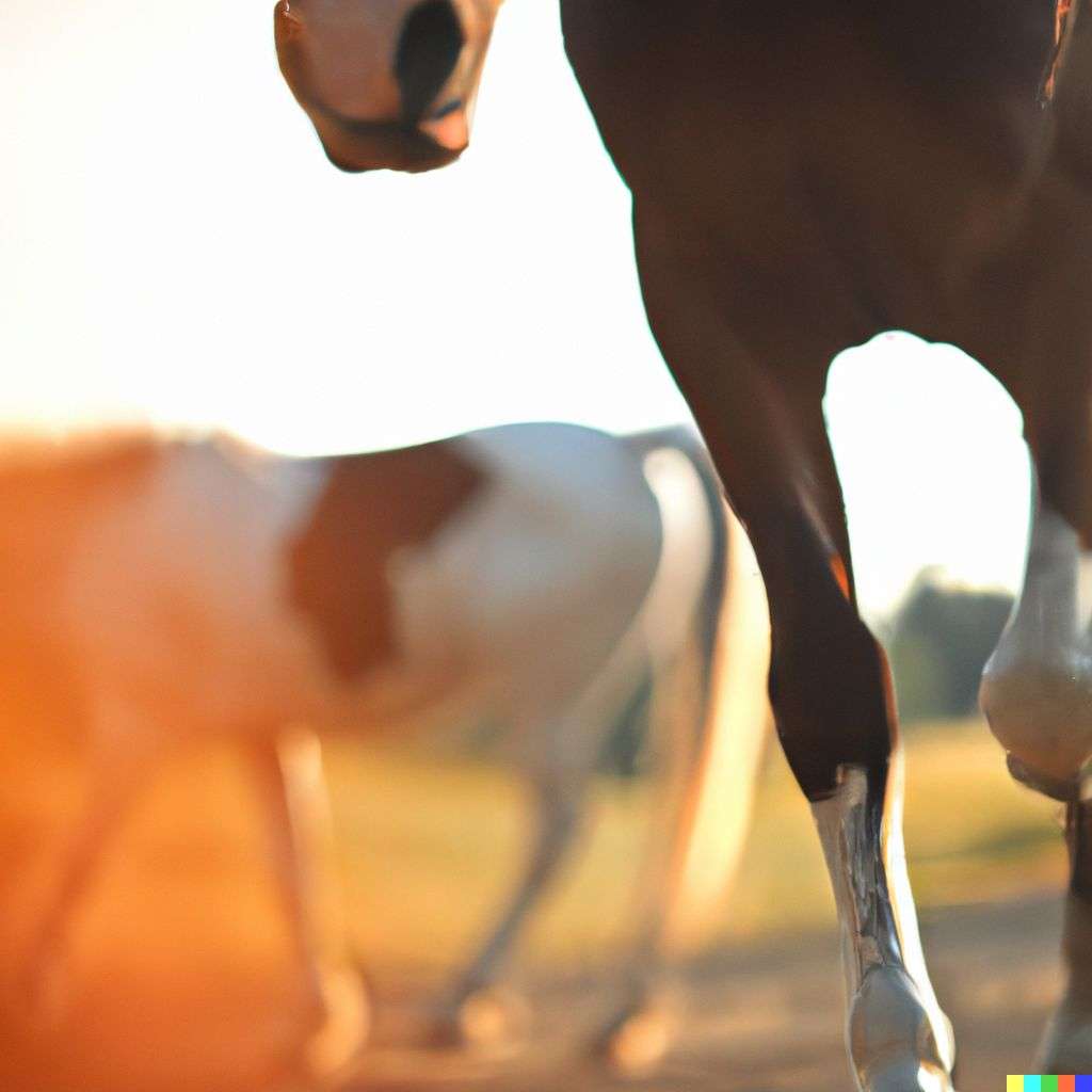 a horse, photograph, extreme bokeh